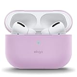 【elago】 AirPods Pro 対応 ケース 薄型 シンプル シリコン カバー 衝撃 吸収 スリム ソフト ケースカバー 傷防止 保護 アクセサリー [ Apple AirPodsPro MWP22J/A エアーポッズPro エアーポッズプロ 対応 ] SLIM BASIC ラベンダー