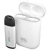 電子タバコ SUEL CHARGE スエルチャージ タール ニコチン0 リキッド 充電式 スターターキット 水蒸気 メンソール ベイプ 本体 VAPE シーシャ 人気 害なし 喫煙具【リキッド スーパーミント1個おまけ付き】 (ホワイト)