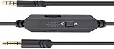 A10 A40ヘッドセットコードの交換インラインミュートとマイクの音量調節に対応Astro A10 A40 A30 A50 Logicool G633 G933ゲーミングヘッドフォン、A＆Bモードの交換Xbox OneプレイステーションPS4スマートフォン用