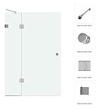 Celesta Stationaryをガラスにパネルガラスヒンジシャワースクリーンクリアガラス 45" X 76" CELA-930