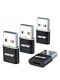 FONVOi 安心選択 Type-C USB 変換アダプタ 超小型 変換コネクタ USB3.0 対応 急速充電対応 5Gbps 高速データ転送 USB-A（オス）4 個仕様/USB-A（オス）to USB-C（メス）