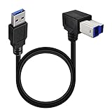 柔軟な USB3.0 ケーブル A オス B オス 90 度 USB3.0 プリンタケーブルスキャナプリンタ用 USB データケーブル USB データケーブル