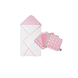 Trend Lab 6 Piece Hooded Towel and Wash Cloth Set - Lily by Trend Lab