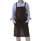 [レップ] エプロン メンズ 大きいサイズ (ポケット×2/肩紐長さ調節/しっかり結べる紐タイプ) (アビチュアル ソル L) おしゃれ プレゼント 黒 BK 570418-MAIL ソル(ブラウンブラック) 着丈86×幅104cm
