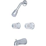 Olympia Faucets P-1220 Two Handle Tub/Shower Set, Chrome Finish by Olympia Faucets