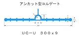 ポリビン止水板アンカット型コルゲートUC-U300mm×9mm×20m巻 グレー
