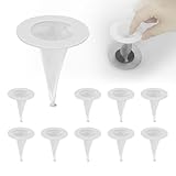 LANMU 洗面台 ヘアキャッチャー 使い捨て10個入 使い捨てフィルター 排水溝 ネット 洗面台 ゴミ受け 口径3.5-4.5 cm排水口用 洗面所 排水口 ゴミ受け