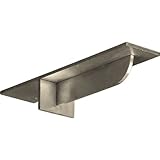Ekena Millwork BKTM03X12X02HESS 3-Inch W x 12-Inch D x 2-Inch H Heaton Hidden Support Bracket with 8