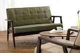 レトロソファ ROCO ロコ 2P グリーン 代引不可