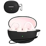 For Baseus Bass BC1 ケース YILLIONS 柔らかなシリカゲルのスポーツクールなデザイン 衝撃吸収 防水 防塵 軽量 紛失防止用のフックを搭載した スリムソフト ケース カバー Baseus Bass BC1 カバー（ブラック）