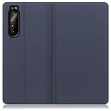 LOOF SKIN SLIM Xperia 1 II SO-51A / SOG01 xperia1Ⅱ 1Ⅱ xperia1 用 ケース カバー 手帳型 スマホ ケース カード収納 マグネット付き ベルトなし [ネイビー]