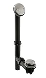ウエストブラスブラックTubular Tiptoe Drain Bathwasteとオーバーフロー Y593144-07 1