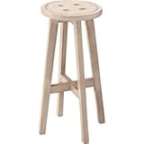 ハイスツール ボットーネ 木製 高さ60cm CL-222IV アイボリー