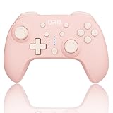 QRD Junior E5 ゲームパッド、ポケットサイズミニコントローラ かわいい、Switch 2/Switch Lite,OLED/PC/Android/IOSに対応、ピンク