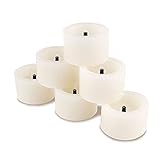 ONEVERのセット6 Battery Powered LED Tealight Candlesキャンドルタイマー機能付きフレイムレスキャンドル無香Romanticライトや結婚式、クリスマス、ハロウィ