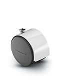 Shepherd Pacer Series 60mm Diameter Die-Cast Twin Urethane Wheel Swivel Caster, 100 lbs Capacity, Br