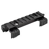 次世代MP5対応[ ミリタリーガレージ ]MP5/G3 ロープロファイル 20mmレイルマウント アルミ合金製 BK (ショート（全長90mm）)
