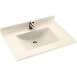 Swanstone cv2225 – 072 Contour 25-inchソリッドサーフェスVanity Top with Pebble Basin