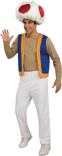 Super Mario Bros. - Toad Adult Costume スーパーマリオブラザーズ - ヒキガエル大人用コスチューム♪ハロウィン♪サイズ：Standard