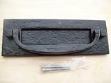IRONMONGERY WORLDブラックアンティーク鋳鉄ドアノッカーレターボックス郵便Plat。。。by ironmongery世界