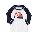 ジンボリー GYMBOREE/ トラックラッシュガード ホワイト 水着 3～6ヶ月【並行輸入】