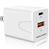 Trackbee PD 充電器 超小型急速充電器 2ポート USB-A & USB-C TypeC PD対応 18W 折畳式プラグ USB充