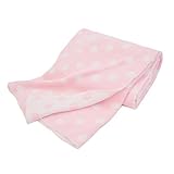 American Baby Company 100% Cotton Sweater Knit Swaddle Blanket Pink/White Dot [並行輸入品]