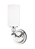 Sea Gull照明4113401en3 – 05 Englehorn one-light Bathまたは壁ライト器具ガラスシェード、クローム仕上げ