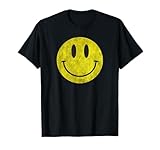 レトロアシッドハウス 80年代90年代ヴィンテージスマイルTシャツ アンティーク調 Tシャツ