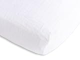 SwaddleDesigns Cotton Muslin Crib Sheet Pure White [並行輸入品]