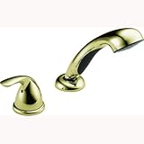 デルタ蛇口rp14979pbローマンタブHandshower with転送バルブ、光沢真鍮
