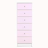 大川家具 nakakei チェスト ウィーク ピンク 40cm幅6段 093182