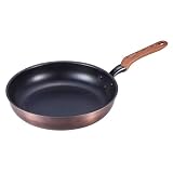 日本製 フライパン 30cm 軽量 IH対応 ガス火対応 こびりつきにくい 大きいサイズ PFOAフリー PFOSフリー フッ素コート パンテック加工 木目調ハンドル 和楽亭 絢 竹原製缶