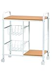 (エーハート)AHEART カゴ付きキッチンワゴン SI 65 ナチュラル
