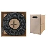 ElectroExperts CAT5E, UTP, Bulk Cable, Solid, CMP/Plenum, 350MHz, 24 AWG, Black, 1000 ft [並行輸入品]