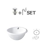 4点セット　陶磁器製 埋め込み型 rapo手洗洗面ボウル ＋ ポップアップ排水栓 ＋テール管 ＋ 選べる排水管　S字床排水管 または ボトルトラップ壁排水管 の セット 洗面器 　手洗器　手洗い器 洗