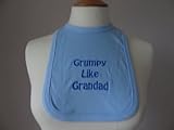 Personalised Supersoft Bib - (Grumpy like grandad) embroidered Top Quality (we can personalised to y