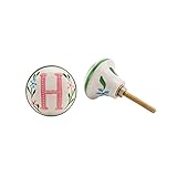 (シージービー・ギフトウェア) CGB Giftware Birds And Botanics 引き出し用 つまみ 取っ手 デコレーション (H) (アクア/ピンク)