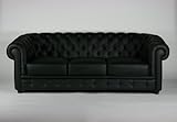 ■チェスターフィールド　トリプルソファ■ブラック■