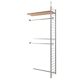 突っ張り壁面間仕切りワードローブ　幅88cm　連結用　背板無しタイプ　ナチュラル色