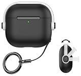 LAYJOY AirPods 4 ケース 2024 AirPods 第4世代 TPU 安全なロック付き LED可視 耐衝撃 AirPods4 カバー エアーポッズプロケース ワイヤレス充電対応 ストラップ リング カラビナ付き えあーぽっつ 4ケース（黒+白）