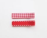 Baby Deer Clips　ヘアクリップ for ベビー　Newシンプルクリップ２個セット（レッド）