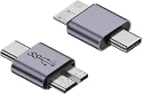 Type C Gen2アダプター、USB C - Miccro-Bアダプター、USB外付けハードドライブアダプター、HDD、ラップトップ、コンピューター用モバイルハードディスクデータケーブルアダプター