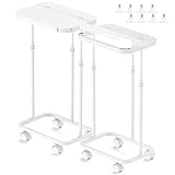 ゴミ袋ホルダー 横開き ゴミ箱 45l 高さ調整可 20L～90L袋対応 分別ゴミ箱 スリム キャスター付き ゴミ袋 スタンド ポリ袋ホルダー 蓋付き おしゃれ 簡易 ワイドな開口部 ニオイ漏れ対策 キッチン オフィス 台所 リビング 洗面所 トイレ 塵袋ホルダー レジ袋スタンド (ホワイト 2個セット)