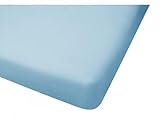 Big Oshi Jersey Knit 100% Cotton Fitted Portable Crib Sheet, Blue by Big Oshi