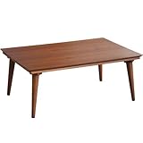 CAFE コタツ 薄型ヒーター[ 長方形S 90×60 / ウォールナット ] plywood オリジナル 石英管温風