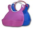 Baby Bibs. Best Soft Baby Bibs Keep Stains Away! Waterproof BPA Free Silicone Baby Bibs Set of 2! Vi