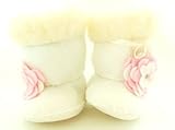 ベビーブーツ☆ふわふわマシュマロ感触のホワイトブーツ１才ー２才