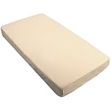Kushies Baby Fitted Crib Sheet, Natural Solid by Kushies