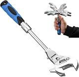 ＨＹＣＤＩＹＴＳ ラチェット式 モンキーレンチ 首振り型 180度回転 多機能マジックレンチ 角度調整可能 口幅45mmまで 万能 DIYツール
